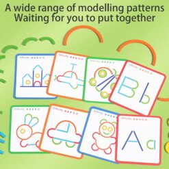 Puzzle educativ Tangram din lemn cu 142 piese, Forme , 3 ani 07