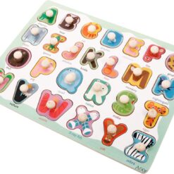 Puzzle educativ cu imagine de asociere, Alfabet, 3 ani