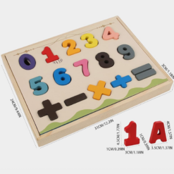 Puzzle educativ, de sortare cifre si alfabet, 3 ani