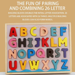 Puzzle educativ, de sortare cifre si alfabet, 3 ani