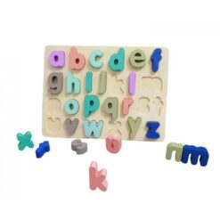 Puzzle incastru din lemn, Litere mici, 3D 03