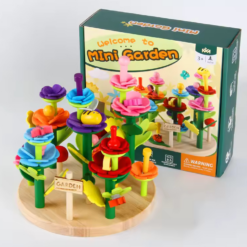 Set de constructie creativ, Gradina Flori, 53 piese, 3 ani+