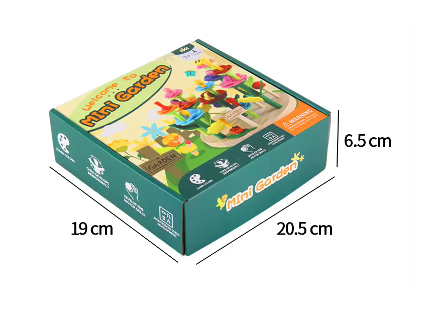 Set de constructie creativ, Gradina Flori, 53 piese, 3 ani+