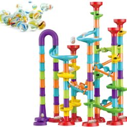 Set de constructie - labirint cu bile - Marble Race, 11 piese