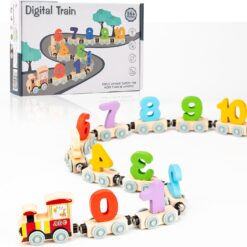 Set educativ cu cifre, trenulet magnetic, 3 ani