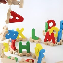 Trenulet din lemn,Alfabet, 26 piese, 3 ani