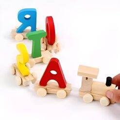 Trenulet din lemn,Alfabet, 26 piese, 3 ani