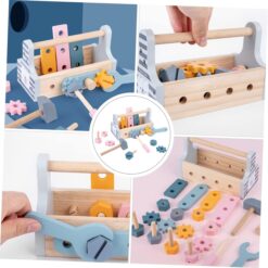 Trusa de scule din lemn, Pastel, 3 ani