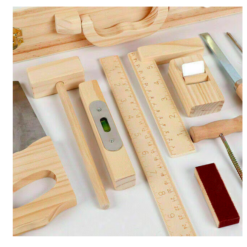 Trusa de scule/tamplarie din lemn, 16 piese, 3 ani