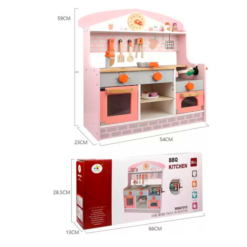 Bucatarie din lemn cu accesorii, 59 cm, 3 ani