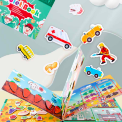 Carte cu stickere reutilizabile, 3 ani+