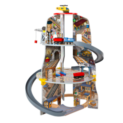 Circuit feroviar din lemn, pe 3 nivele, 74 cm, 3 ANI