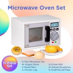 Cuptor cu microunde din lemn cu accesorii, 3 ani