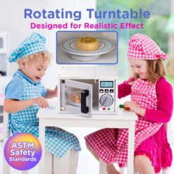 Cuptor cu microunde din lemn cu accesorii, 3 ani