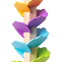 Joc Montessori din lemn tip circuit, Copacul Curcubeu, 30 CM, 3 ani