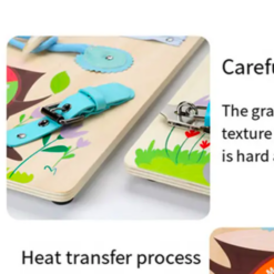 Placa senzoriala cu 7 activitati Montessori, Busy Board