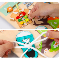Placa senzoriala cu 7 activitati Montessori, Busy Board