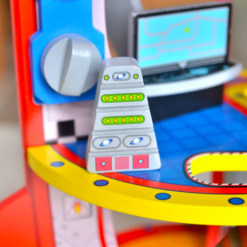 Racheta din lemn pentru copii cu accesorii, Set joc de rol , 64 cm,3 ani