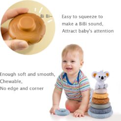 Set cuburi moi pentru bebelusi si turn de sortare, 6 luni+