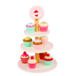 Stand de prajituri din lemn, Briose 10 piese, 3 ani