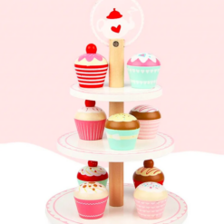 Stand de prajituri din lemn, Briose 10 piese, 3 ani