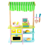 Stand din lemn, Cofetarie cu tort si prajituri de feliat, 59 cm, 3 ani