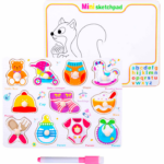 Tablita de scris si desenat si puzzle incastru  cu Obiecte