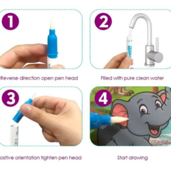 Carte de colorat cu apa, Animale din jungla