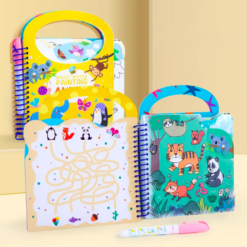 Carte de colorat cu apa, stikere si activitati, Dinozauri, 3 ani