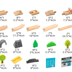 Circuit cu trenulet magnetic, 80 piese, 3 ani+ 01