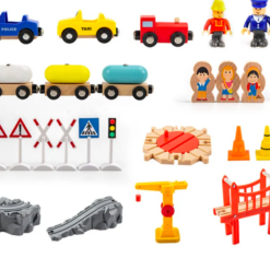 Circuit cu trenulet magnetic, 80 piese, 3 ani+ 01