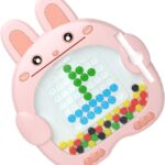 Joc creativ Mozaic Pixel Magnetic, 3 ani+, 26 cm, Iepuras Roz