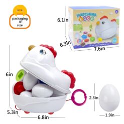 Joc de potrivire cifre, forme si culori, Gainusa cu oua, 3 ani