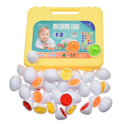 Joc de potrivire litere, forme si culori, Gainusa cu oua, 3 ani