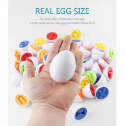 Joc de potrivire litere, forme si culori, Gainusa cu oua, 3 ani