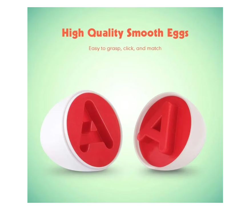 Joc de potrivire litere, forme si culori, Gainusa cu oua, 3 ani