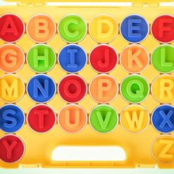 Joc de potrivire litere, forme si culori, Gainusa cu oua, 3 ani