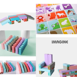 Joc de societate Jenga, 81 piese, Animale, 3 ani+ 03