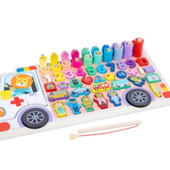 Joc logaritmic, Aritmetica, sortare forme geometrice, joc magnetic, 3 ani+ 01