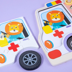 Joc logaritmic, Aritmetica, sortare forme geometrice, joc magnetic, 3 ani+ 01