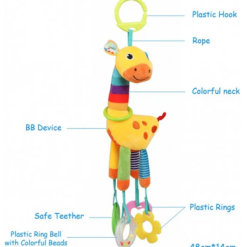 Jucarie senzoriala bebe cu elemente de dentitie si zornaitoare, 0 luni+ 01