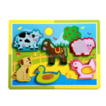 Puzzle Incastru cu piese groase si imagine de asociere, diferite modele 18 luni +