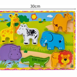 Puzzle Incastru cu piese groase si imagine de asociere, diferite modele 18 luni +1