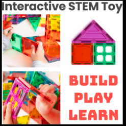 Stimuleaza creativitatea si indemanarea cu acest joc magnetic! Placute colorate, din plastic de inalta calitate cu transparenta ce aminteste de vitralii, setul Magnetic Tiles marca Onshine va fascina orice copil. Ajuta la diferite abilitati de motricitate, dar si vedere in spatiu, gandire logica, calcule matematice. Jocul incurajeaza invatarea vizuala prin utilizarea culorilor, a formelor 3D, a formelor geometrice, a designului arhitectural, a polaritatilor magnetice si a ingineriei structurale. Diverse variante cu mai multe sau mai putine piese; Culori placute, nuante vibrante; Foarte usor de conectat datorita marginilor cu magnet; Rotunjite, astfel ca sunt sigure pentru copii; Un cadou superb pentru copii cu varsta intre 3 – 8 ani; Include diferite forme, culori, marime ale formelor; Geometrie, cromatica, motricitate, joc magnetic si senzorial – toate intr-un set la un pret extrem de avantajos in comparatie cu produse similare. Calitate excelenta a pieselor, a designului, ambalaj. Include 108 piese