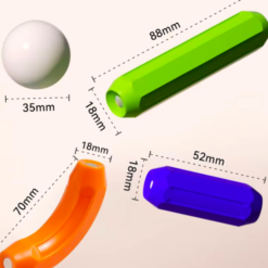 Set de constructie magnetic 3D cu 60 de piese, STEM, Onshine, 3 ani