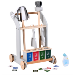 Set de curatenie pentru copii, Carucior, si joc de sortare, 3 ani