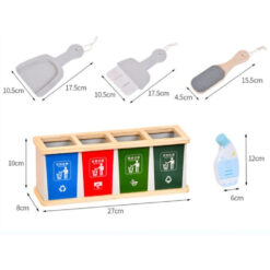 Set de curatenie pentru copii, Carucior, si joc de sortare, 3 ani 05