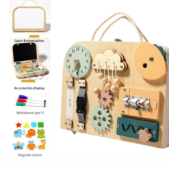 Busy Board pliabil, portabil, placa 8 cu activitati, 3 ani +