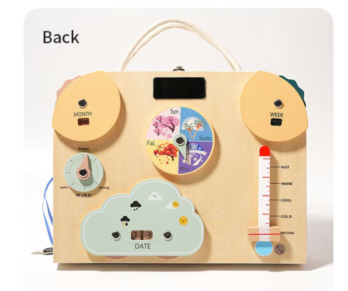 Busy Board pliabil, portabil, placa 8 cu activitati, 3 ani +