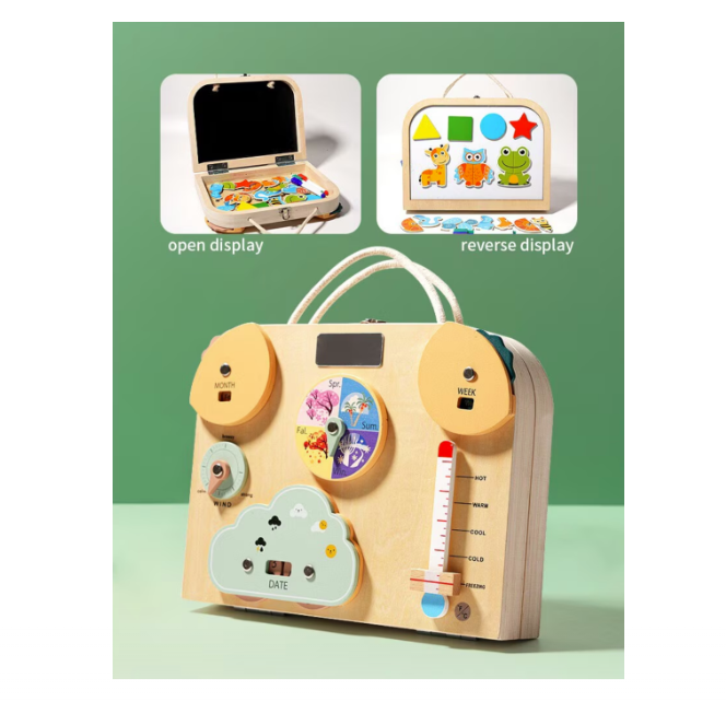 Busy Board pliabil, portabil, placa 8 cu activitati, 3 ani +